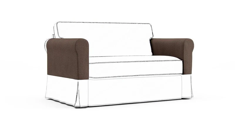 Hagalund Armrest Protector Covers — Add On - Mod Chenille Espresso