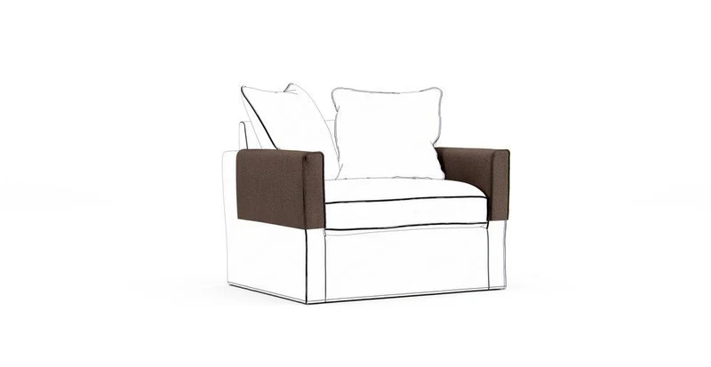Harnosand Armrest Protector Covers — Add On - Mod Chenille Espresso