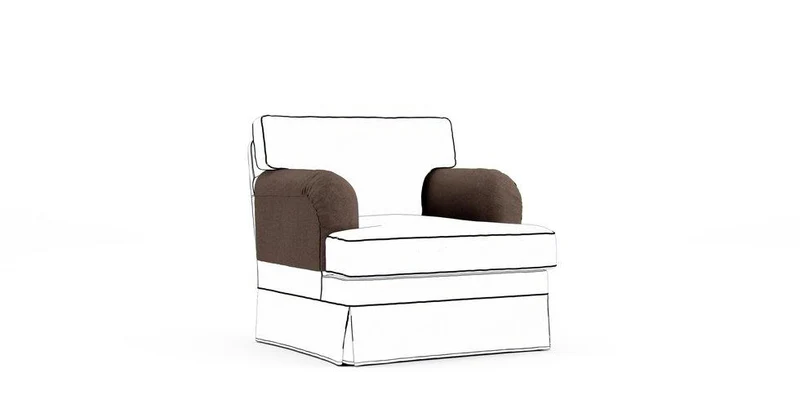 Stocksund Armrest Protector Covers — Add On - Mod Chenille Espresso