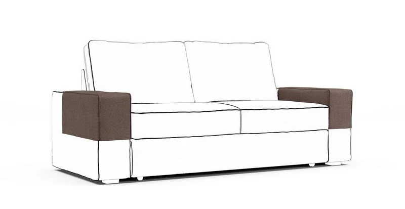 Vilasund Armrest Protector Covers — Add On - Mod Chenille Espresso