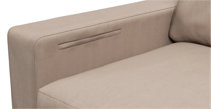 Sofa Storage Pocket — Add On - Sunbrella® Canvas Flax