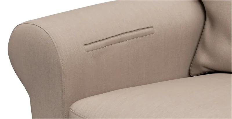 Sofa Storage Pocket — Add On - Sunbrella® Canvas Flax