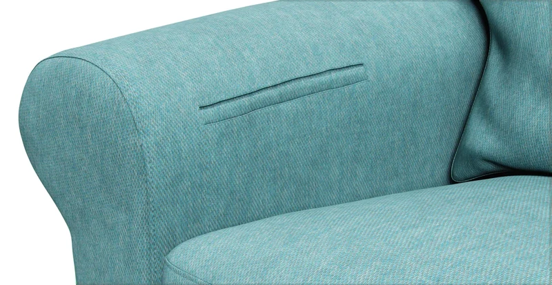 Sofa Storage Pocket — Add On - Care+ Tweed Mineral Blue
