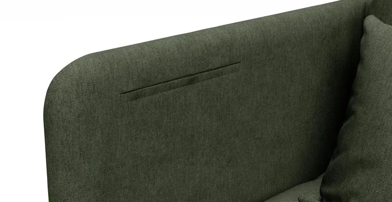 Sofa Storage Pocket — Add On - Everyday Weave Basil Green