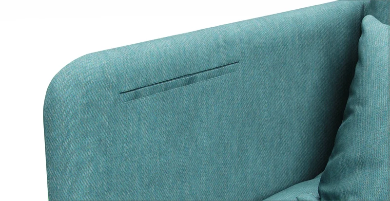 Sofa Storage Pocket — Add On - Care+ Tweed Mineral Blue