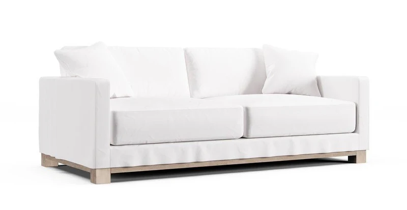 Gather Wood Base 89" Sofa Slipcover